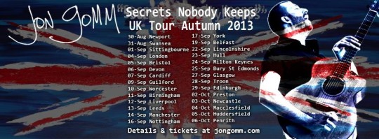 Jon Gomm Secrets Nobody Keeps Tour